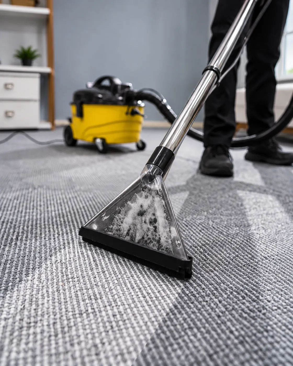 Nettoyage professionnel d'un tapis
